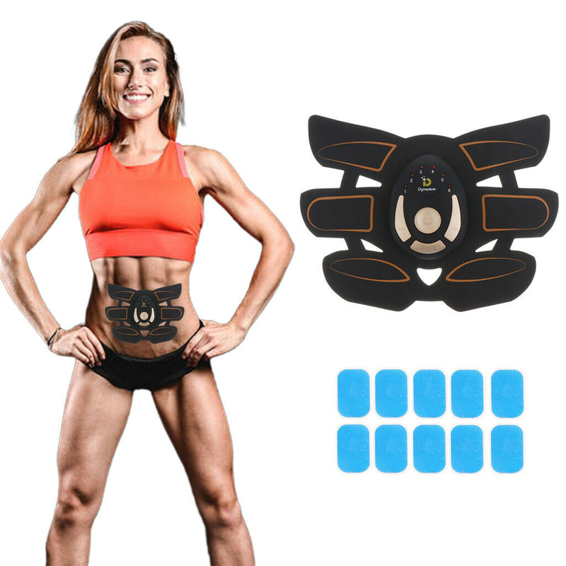 Abs Stimulator Toning Belt Gym Abdominal Muscle Trainer Fitness Toner 10 Gel Pad