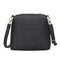 Portable Casual Women Leather Mini Sling Pure Messenger Bags (Black)