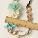 Women Headband Hair Jewelry Handmade Artificial Flowers Starfish Nature Shell I4