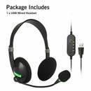 Microphone Headset for Laptop PC Call Center Computer Chat USB Noise Cancelling
