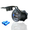 Motorcycle Dual USB Charger Socket 3.1A Waterproof Touch Switch Power Outlet