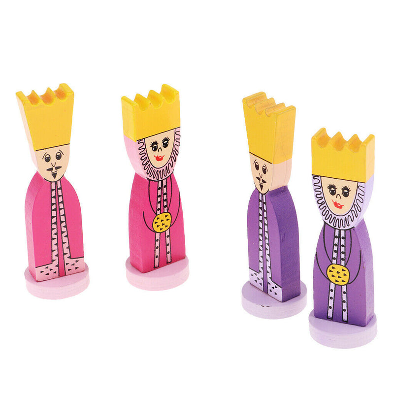 European Wooden Handmade International Chess Set 11.88x11.88-inch Pink