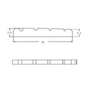 Replacement Parts 42x3mm Brass Nut Slotted for 4-String Electric Bass Parts