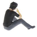 1:64 Figures Diorama Repair Factory Middle-aged Uncle Sitting and smoking