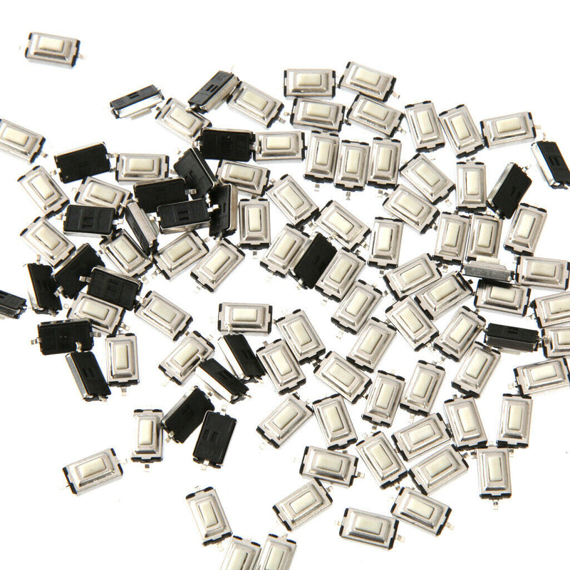100Pieces Momentary Push Button Switch Surface Mounted SMD 2-pin