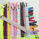 10 x Nylon Mixed Color Lace Edge Zipper Puller DIY Craft Zip Tailor Sewing Tool