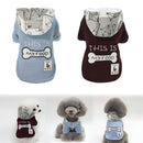 Dog Coat Hoodie Pet Winter Clothes Warm Soft for Medium Large Dogs Blue M