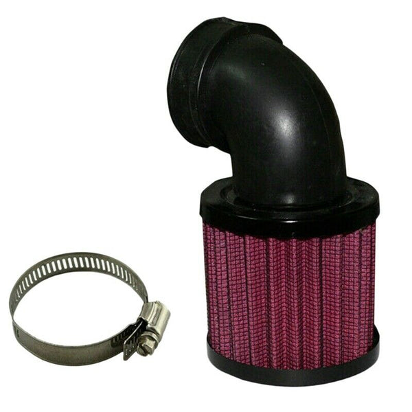 1 Sets 90 Degree Curved Motorcycle Air Cleaner Intake Filter with Adjustabl G9G4