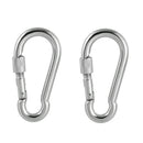2PC  2 inch Stainless Steel Spring Snap Hook Carabiner for Backpack, Climbing,