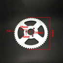 54 Teeth Rear T8F Chain Sprocket 47cc 49cc Mini Pocket Quad Pit Dirt Bike Mini
