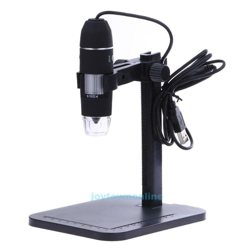 1000X 8 LED USB Digital Microscope Endoscope Magnifier 2MP HD Camera w/ Stand