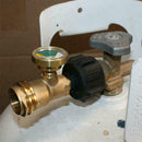 Propane Tank Brass Adapter w/ Pressure Meter Gauge BBQ Grill Gas x For LP 1 S6N6