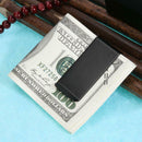 Portable Stainless Steel Fourfold Money Clip Unisex ID Cards Holder(Black)