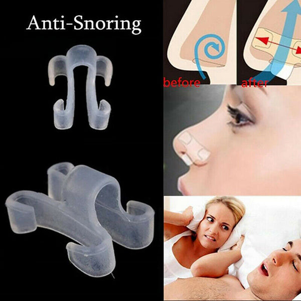 2Pcs Anti-Snoring Apnea Nose Breathe Clip Stop Snore Device Sleeping AidB Kw