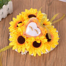 Wedding Ring Pillow,Sunflower Ring Pillow Wedding Heart Ring Box Ring Holde