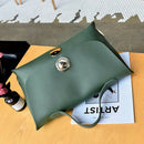 new Boston Handbag Women'S Big Round Button Lock Tote Bag Large Size Elegan C8A1