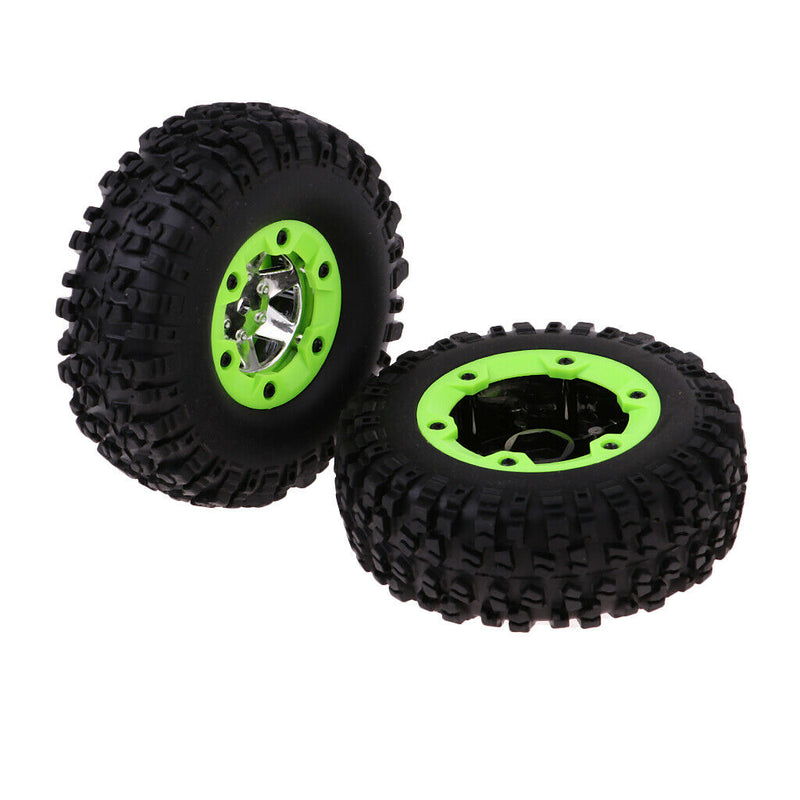 4x Rubber Tire Tyres with Metal Wheels for WLtoys 12428 1/12 RC Buggy Parts