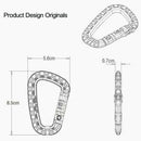 5 Pcs Plastic Carabiner D-Ring Key Chain Clip Hook Camping Buckle Snap