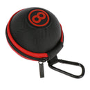 Clip-on Cue Ball Case for Regulation Billiard Ball - easy to carry - Red & Black