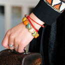 Boho Women Stretch Beads Colorful Ceramic Bracelet Bangle Women Gift