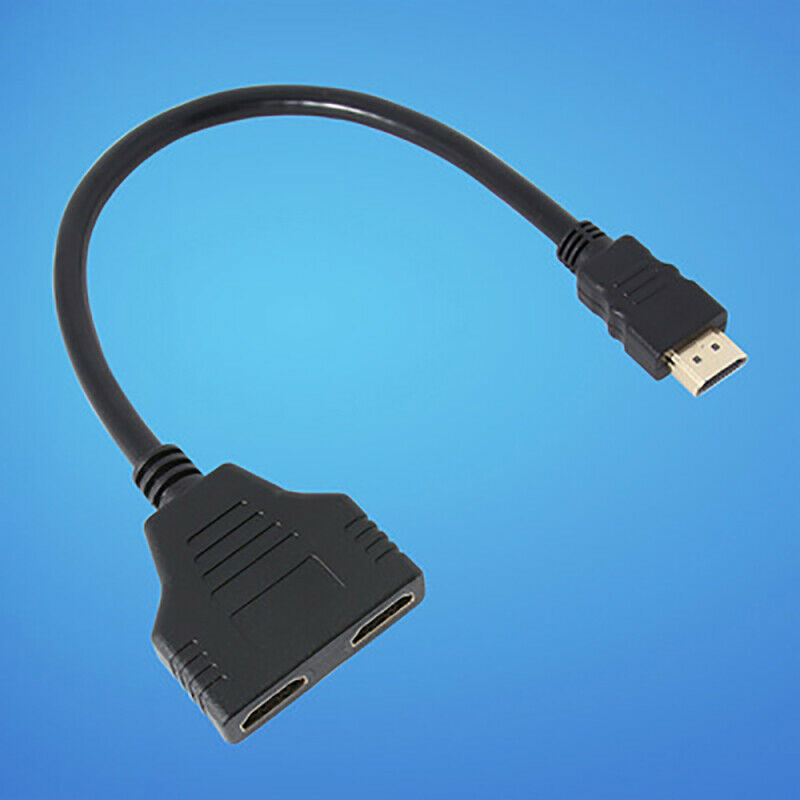 HDMI Male To Dual Twin HDMI Female 1 to 2 Way Splitter Adapter Cable For YNJ