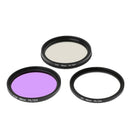 46mm UV / FLD / CPL Multi-Coated Glass Filter Lens + Case Set Camera Accessories