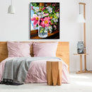 Painting By Numbers Kit DIY Flower Bottle Canvas Oil Art Picture Home Decor