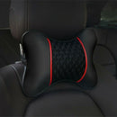 2Pcs New Pu Leather Car Seat Head Neck Rest Cushion Pad Headrest Pillow J9Q7