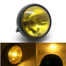 Motorcycle Black Metal Retro Front Headlight For GN125 Cafe Racer Bobber Custom_