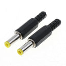 10Pcs 5.5 x 2.1MM DC Power Male Plug Connector Black Repalcement Parts