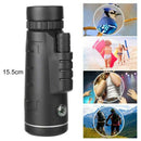 40X60 Portable Hunting Camping Monocular Telescope w/ Phone Clip + Bag + Tripod