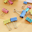 60Pcs 15mm Office School Paper File Ticket Colorful Metal Binder Clips Pretty
