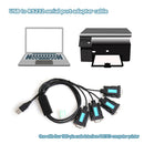 PL2303 Chipset 4 Port USB to RS-232 9-Pin DB9 Serial Cable Male A Adapter