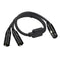 3Pin XLR Female Jack To Dual 2Male Plug Y Splitter Cable Adaptor Audio Cable