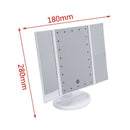 3 Folding 22 Leds Portable Led Makeup Mirror Luminous Desktop Cosmetic Lamp
