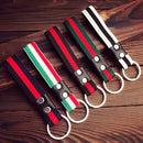 Men Fashion Leather Metal Car Keychain Keyring Purse Bag Key Chain Ring Keyfob