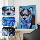 Dog Cartoon Animal Full Drill Cute Husky Dog Special Shaped Diamond Paintin L9P4