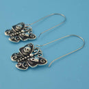 Female Black Butterfly Skulls Dangle Earrings Gothic Women Earring Hook