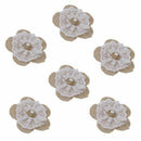 6pcs Flower Jute Lace Craft DIY Wedding Decoration T7K2