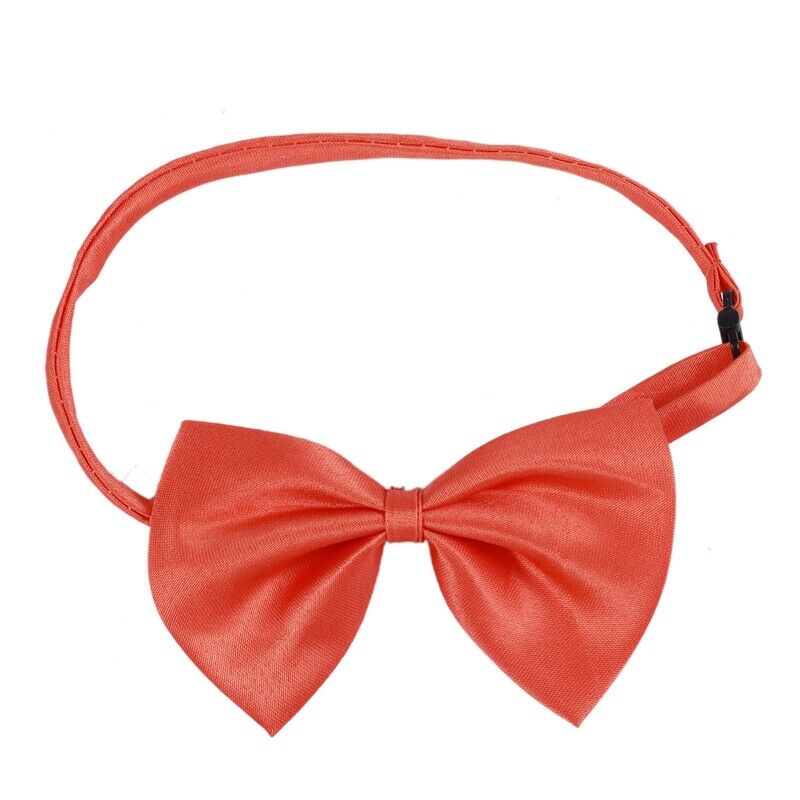 5X( Dog Cat Bow Tie Bowtie Pet Adjustable Collar Orange G3X2)