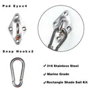 Sun Shade Sail Hardware Kit 6 Inch Sail Hardware for Trigangle and Rectangl B6W9