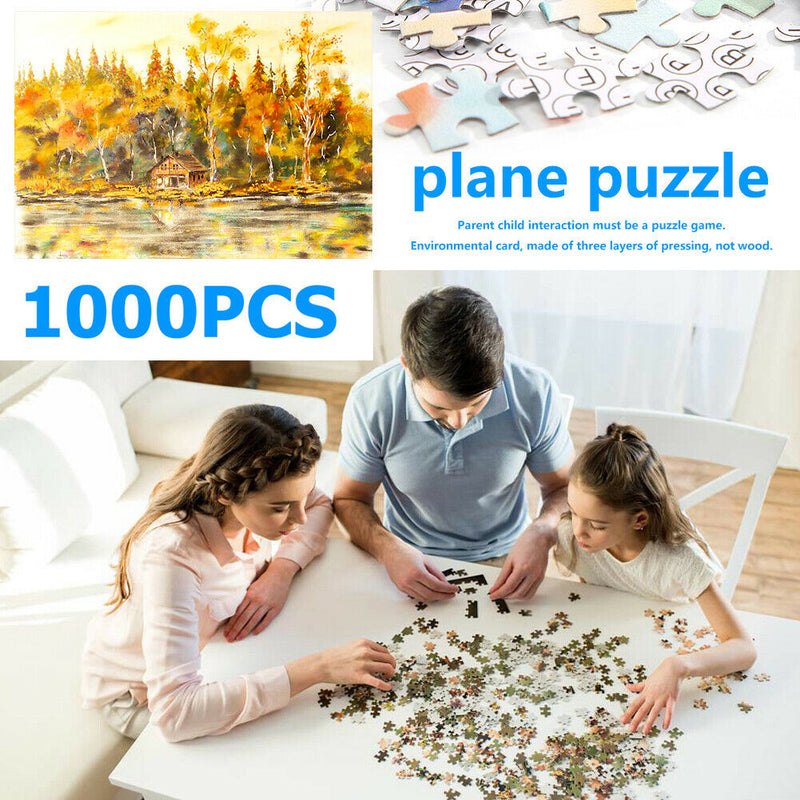 DIY Autumn Forest Jigsaw Picture Puzzles 1000 Pieces Assemble Puzzle Toys