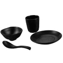 Dinnerware Set 4pc Dinner Plates Cups Bowl Dishes Home Wedding Gift Black