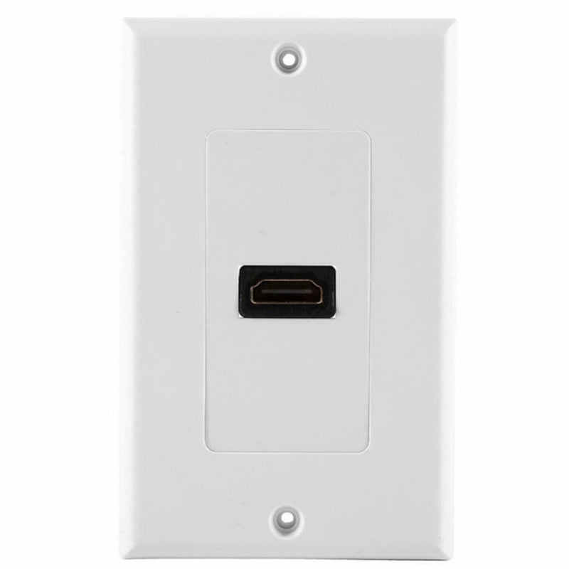 1/2 Port HDMI 2.0 Wall Face Plate Panel Cover Coupler Outlet Extender, White