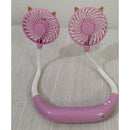 2 Pieces Neck Cooling Fan LED Rechargeable Neckband Lazy Fan Hands-free
