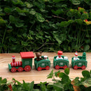 New Christmas Train Painted Wood Christmas Decoration for Home with Santa/B L2O1