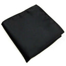 Men's Pocket Hanky Plain Color Wedding Party Square Hankerchief (Black) N5S4