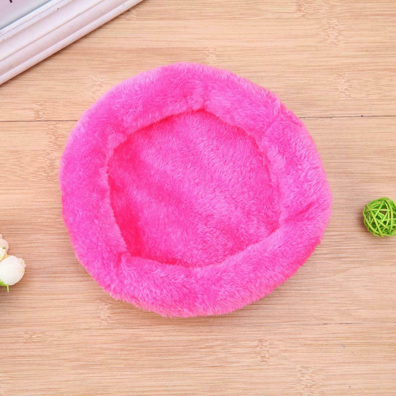 Animal Pet Hamster House Bed Washable Winter Warm Soft Mat(Rose Red)(L) A