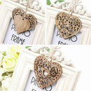 12PCS 3Styles Hollow Heart Wooden Pendants Ornaments DIY Home Wedding/Chris H5M3
