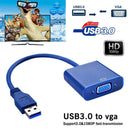 USB 3.0 2.0 to VGA Multi-display Adapter Converter External Video Graphic Card b